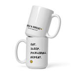 The "Eat Sleep Pickleball Reapeat" Mug